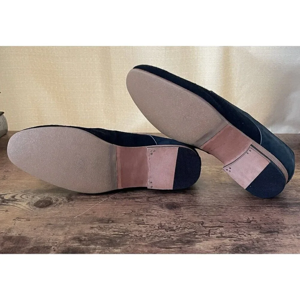 Rachel Comey Mens Uncle Dan Oxford Shoe Sz 10.5 Navy Blue Leather Twill Loafer